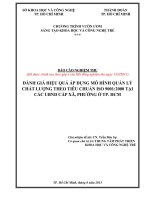 Đánh giá hiệu quả áp dụng mô hình quản lý chất lượng theo tiêu chuẩn ISO 9001-2000 tại các UBND cấp xã phường ở TP.HCM
