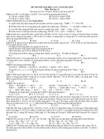 Đề khảo sát đầu năm lớp 11 cực hay(không tải quá tiếc)