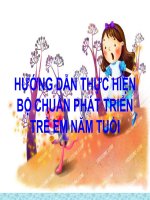 bài tóm tăt hướng dẫn thực hiện bộ chuẩn trẻ 5t