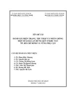 Báo cáo khoa học : Đánh giá hiện trạng, thu nhập và nhân giống một số loài lan rừng quý ở khu vực TP.HCM và vùng phụ cận