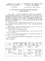Kế hoạch bồi dưỡng thường xuyên NH 2013-2014