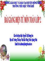 Giáo án toán 2- Nguyễn Thị Hương Sen