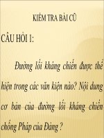 Bài 18. Những năm đầu của cuộc kháng chiến chống Pháp (tiết 2)