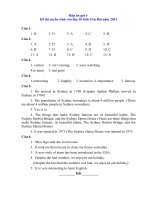 ĐA Đề thi vào 10 tỉnh Yên Bái 2013- Tiếng Anh