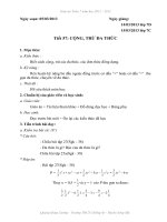 Giáo án toán 7 tuần 28-29 theo CV961