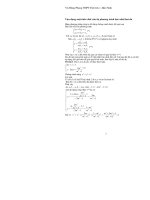 Vận dụng một tính chất của hệ phương trình bậc nhất hai ẩn