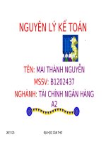 SLIDE NGUYÊN LÝ KẾ TOÁN - CHƯƠNG 1