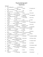 Bài tập trắc nghiệm về thì