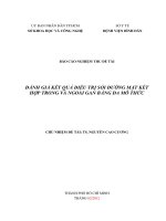 báo cáo khoa học đánh giá kết quả điều trị sỏi đường mật kết hợp trong và ngoài gan bằng đa mô thức