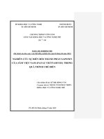 nghiên cứu sự biến đổi thành phần saponin của sâm việt nam (panax vietnamesnsis) trong quá trình chế biến