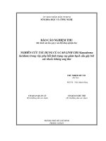 nghiên cứu tác dụng của cao linh chi ( ganoderma lucidum) trong việc phục hồi tình trạng suy giảm bạch cầu gây bởi các thuốc kháng ung thư