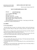 BAN KIEM DIEM DANG VIEN CHUYEN SINH HOAT DANG