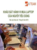 khảo sát hành vi mua laptop của người tiêu dùng