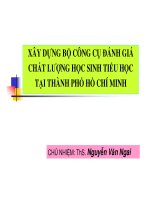 xây dựng bộ công cụ đánh giá chất lượng học sinh tiểu học tại tp.hcm