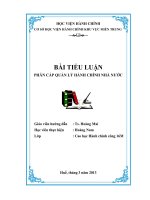 Tiểu luận Phân cấp quản lí hành chính nhà nước_1