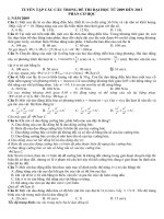 TUYỂN TẬP CÁC CÂU TRONG ĐỀ THI ĐẠI HỌC - PHẦN CƠ HỌC