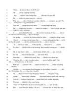 Bài tập ngữ pháp Tiềng Anh