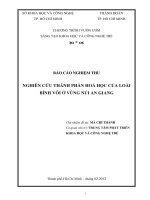 nghiên cứu thành phần hóa học của loài bình vôi ở vùng núi an giang