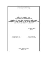 nghiên cứu khả năng kháng phân bào thực nghiệm của một số bài thuốc cổ truyền hoặc dân gian ở mức độ tế bào và phân tử