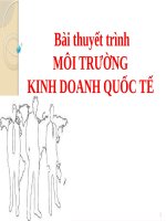 bài thuyết trình môi trường kinh doanh quốc tế