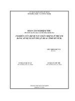 nghiên cứu bệnh tay chân miệng ở trẻ em bằng áp dụng kỹ thuật real - time rt-pcr