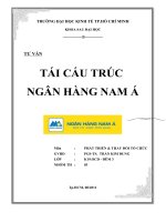 tiểu luận môn thay đổi phát triển tổ chức tái cấu trúc ngân hàng nam á