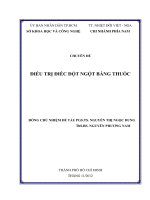 chuyên đề điều trị điếc đột ngột bằng thuốc