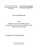 nghiên cứu xây dựng mô hình sản xuất một số loại rau ăn lá và rau gia vị trên giá thể theo hướng công nghiệp