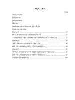 Hoàn thiện chính sách việc làm đối với lao động nữ ở việt nam hiện nay