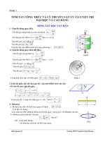 công thức luyện thi đại học năm hoc 2013 - 2014