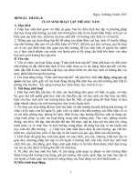 TUẦN LỄ SINH HOẠT ĐẦU NĂM