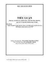 Một số kiến nghị nhằm nâng cao hiệu quả giám sát của hội đồng nhân dân cấp tỉnh