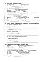 Present simple and continuos for elementary