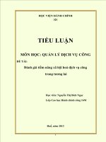 Đánh giá tiềm năng của việc xã hội hóa dịch vụ công cộng ở việt nam trong tương lai