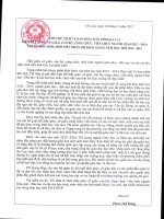 THƯ CHỦ TỊCH TỈNH NHÂN NGÀY KHAI GIẢNG 2013-2014