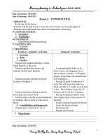 Giáo án Tiếng Anh lớp 3 mới