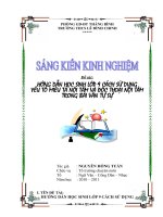 SKKN Hướng dẫn học sinhlớp 9cách sử dụng yếu tố miêu tả nội tâm trong văn bản tự sự