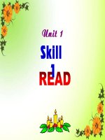 Tieng anh thi diem Unit1 / skill1