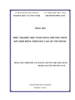 phác đồ điều trị điếc đột ngột bằng phương pháp kết hợp đồng thời oxy cao áp với thuốc