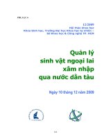 quản lý sinh vật ngoại lai xâm nhập qua nước dằn tàu