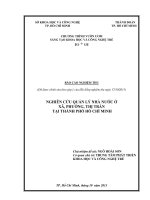 đề tài nghiên cứu về quản lý đô thị tại phường xã ở tp.hcm