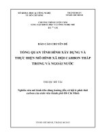 Báo cáo chuyên đề tổng quan tình hình xây dựng và thực hiện mô hình xã hội carbon thấp trong và ngoài nước