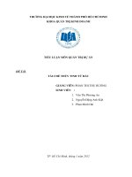 tiểu luận môn quản trị dự án tái chế thủy tinh từ rác