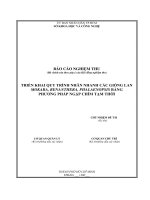 triển khai quy trình nhân nhanh các giống lan mokara renanthera phalaenopsis bằng phương pháp ngập chìm tạm thời