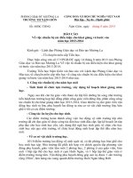 báo cáo công tác chuẩn bị cho khai giảng