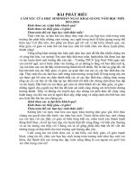 Bài phát biểu của học sinh nhân ngày khai giảng