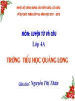 Luyện từ và câu: Thêm trạng ngữ cho câu