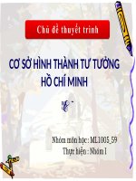 cơ sở hình thành tư tưởng HCM