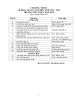 Kịch bản chương trình lễ khai giảng