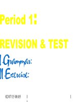 E9 Period 1- REVISION